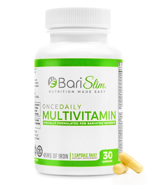 Once Daily Bariatric Multivitamin - 45mg of Iron - 30 Capsules