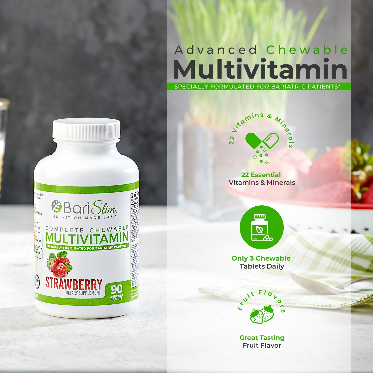 Complete Multivitamin and Calcium Citrate Combo (Strawberry & Mixed berry)