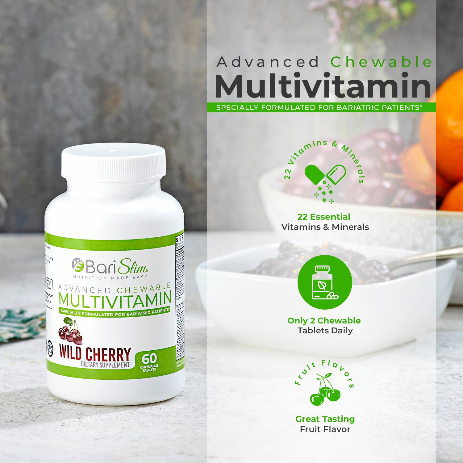 Advanced Multivitamin and Calcium Citrate Combo (Wild Cherry & Mixed Berry)