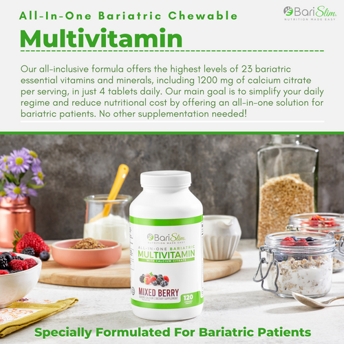 All-In-One Bariatric Multivitamin Chewable - Mixed Berry – BariSlim
