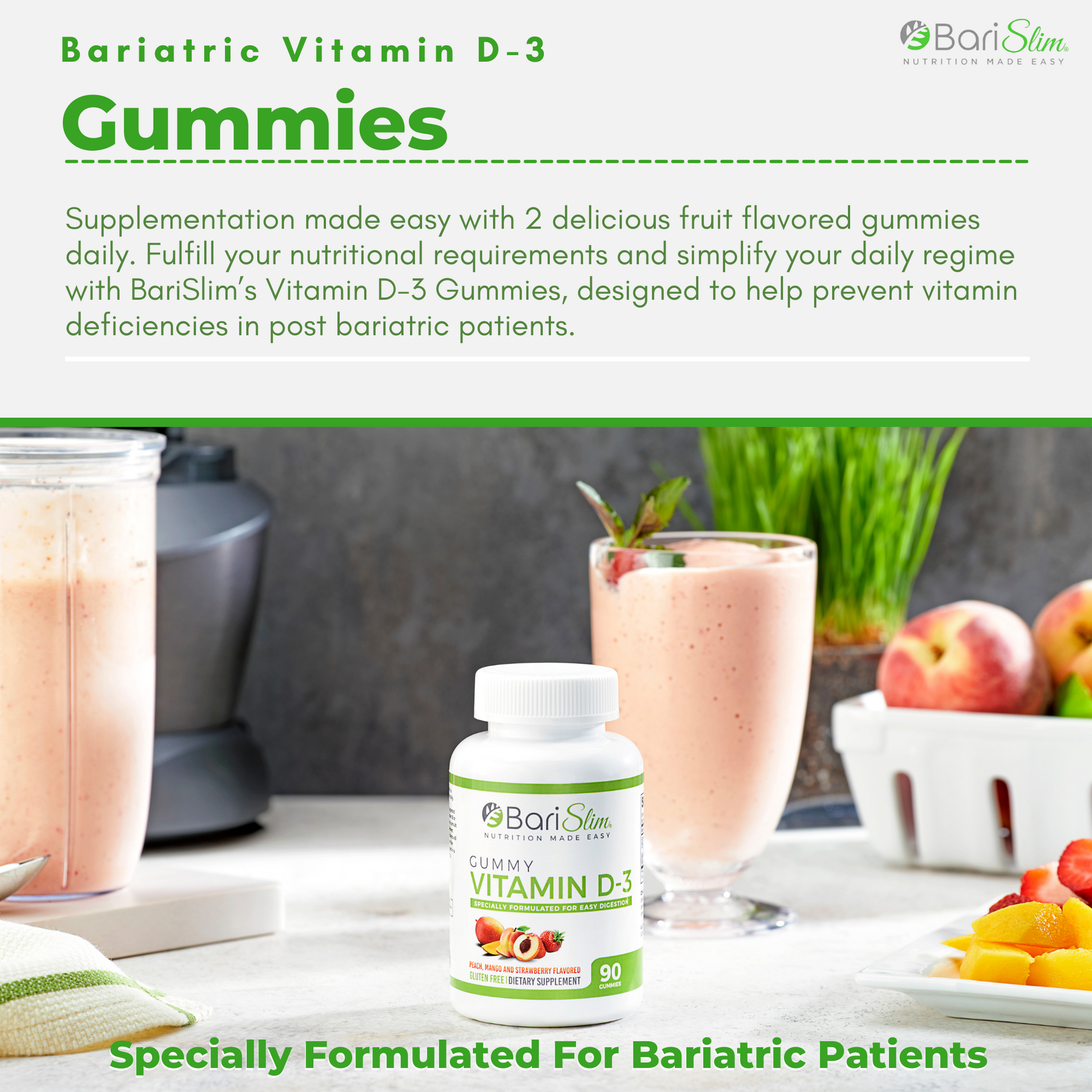 Bariatric Vitamin D3 gummies for post surgery