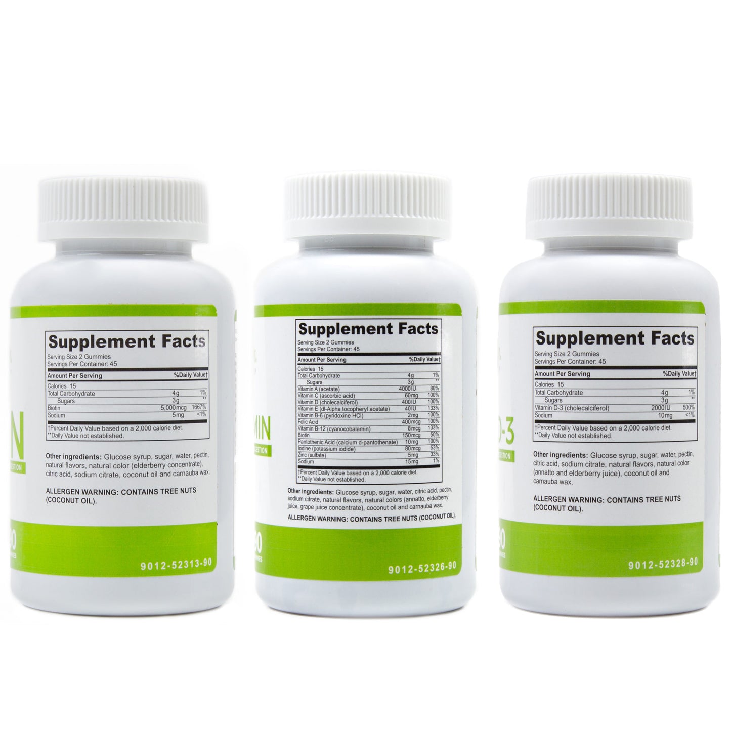 Bariatric Multivitamin Gummy 3 Pack Supplement Facts