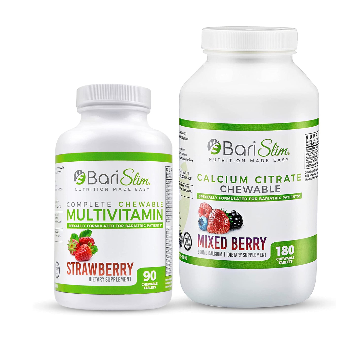 complete chewable multivitamin combo pack - strawberry and mixed berry flavor 180 tablets